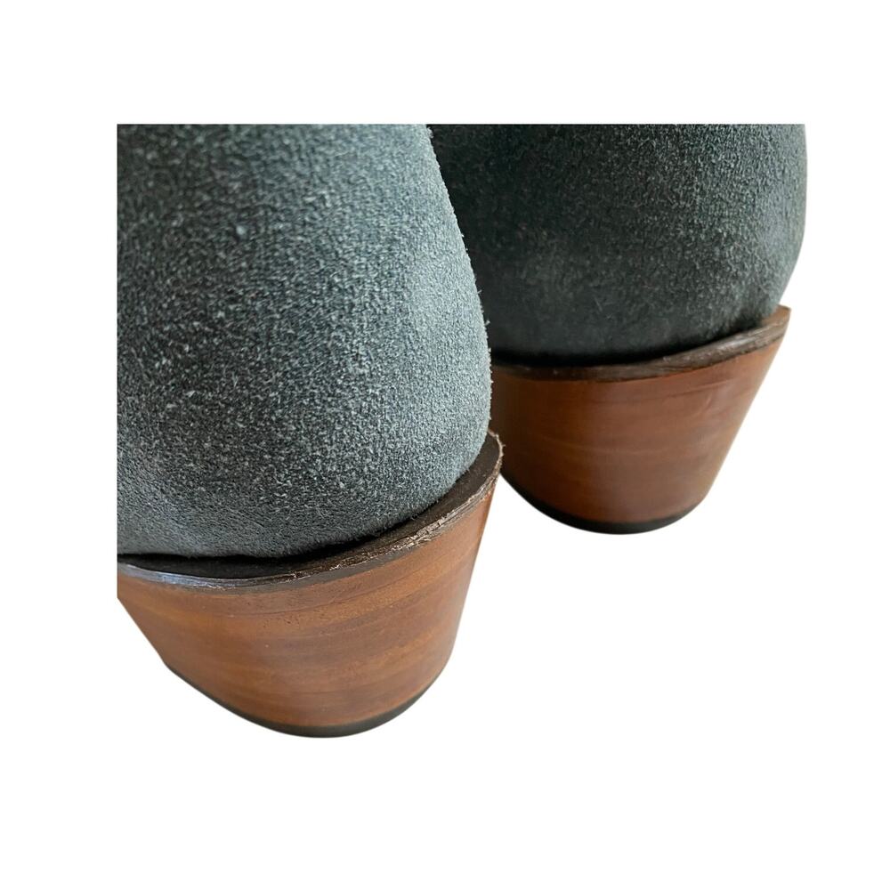 Planet Cowboy Steel Your Blues Suede Western Boots Womens 7 USA Snip Toe - Picture 8 of 12